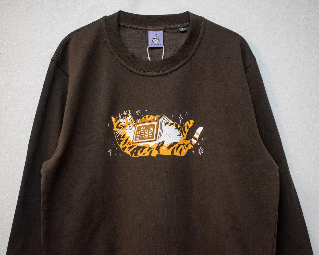 Eat, sleep, read, repeat - Screen Printed Sweatshirt