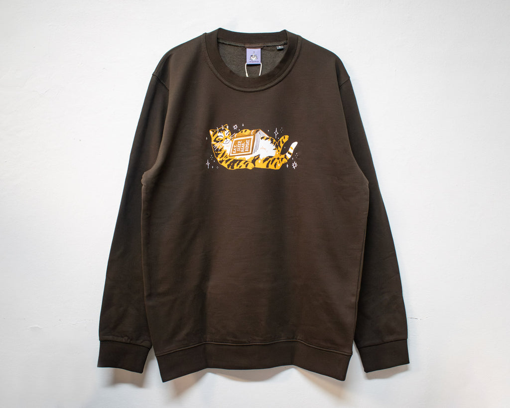Eat, sleep, read, repeat - Screen Printed Sweatshirt