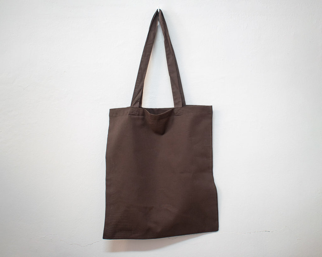 Eat, sleep, read, repeat - Screen Printed brow Tote Bag (brown)
