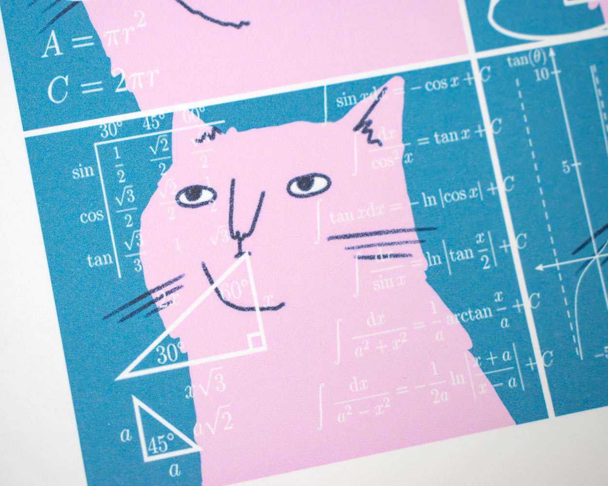 Confused Math Kitty - Giclée Art Print (A5/A4)