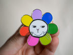 Grumpy Flower Cat - Hard Enamel Pin