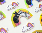 Diversity Rainbow Sticker | Cat Stickers, Holographic Sticker, Kawaii Sticker, Water Bottle Sticker, Laptop Sticker, Iridiscent Rainbow