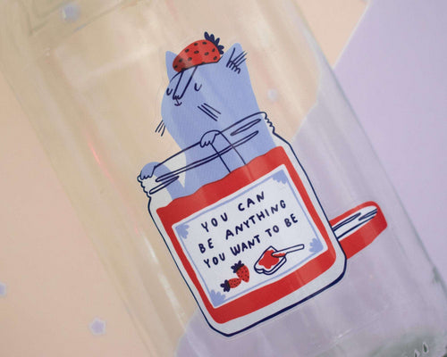 You Can Be Anything | Transparent Sticker, Strawberry Jam, Cat Stickers, Kawaii Sticker, Water Bottle Sticker, Laptop Sticker, Inspirational