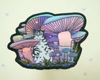 Mushroom Forest | Holographic Vinyl Stickers, Cat Stickers, Vinyl Cat Stickers, Kawaii Sticker, Water Bottle Sticker, Laptop Stickers