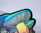 Mushroom Forest | Holographic Vinyl Stickers, Cat Stickers, Vinyl Cat Stickers, Kawaii Sticker, Water Bottle Sticker, Laptop Stickers