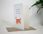 Ginger Tabby Cat Christmas Card: Jingle Bells Handmade Xmas Card