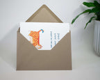 Ginger Tabby Cat Christmas Card: Jingle Bells Handmade Xmas Card