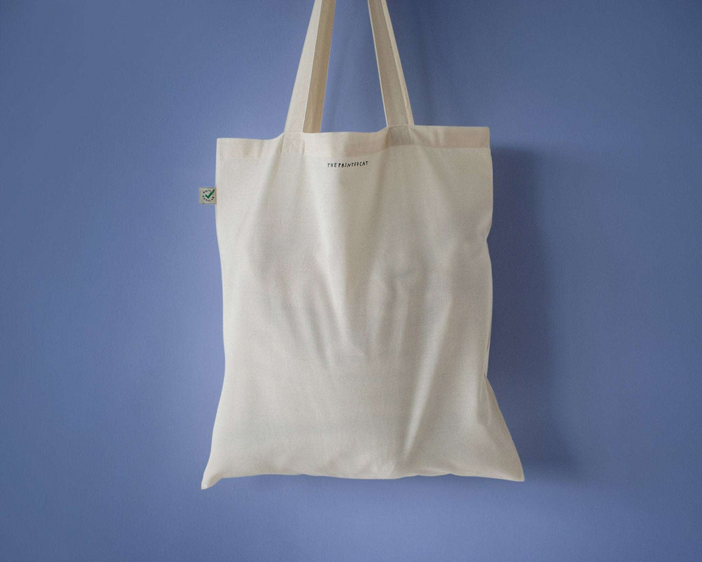 Gallery Cat | Cat Tote Bag, Organic Cotton Bag, Tote Bag, Reusable Tote Bag, Animal Tote, Fabric Tote Bag, Screen Print, Cat Illustration