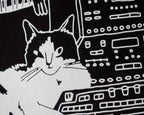 Cats on synths | Cat Tote Bag, Organic Cotton Bag, Tote Bag, Reusable Tote Bag, Animal Tote, Fabric Tote Bag, Screen Print, Cat Illustration