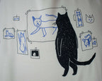 Gallery Cat | Cat Tote Bag, Organic Cotton Bag, Tote Bag, Reusable Tote Bag, Animal Tote, Fabric Tote Bag, Screen Print, Cat Illustration