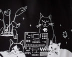 Cats on synths | Cat Tote Bag, Organic Cotton Bag, Tote Bag, Reusable Tote Bag, Animal Tote, Fabric Tote Bag, Screen Print, Cat Illustration
