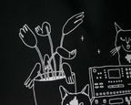 Cats on synths | Cat Tote Bag, Organic Cotton Bag, Tote Bag, Reusable Tote Bag, Animal Tote, Fabric Tote Bag, Screen Print, Cat Illustration