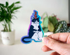 Mandarine Orange Cat | Holographic Vinyl Stickers, Cat Stickers, Vinyl Cat Stickers, Kawaii Sticker, Water Bottle Sticker, Laptop Stickers