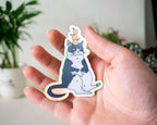 Mandarine Orange Cat | Holographic Vinyl Stickers, Cat Stickers, Vinyl Cat Stickers, Kawaii Sticker, Water Bottle Sticker, Laptop Stickers