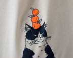 Orange Cat Organic Cotton Tote Bag: Hand Screen Printed