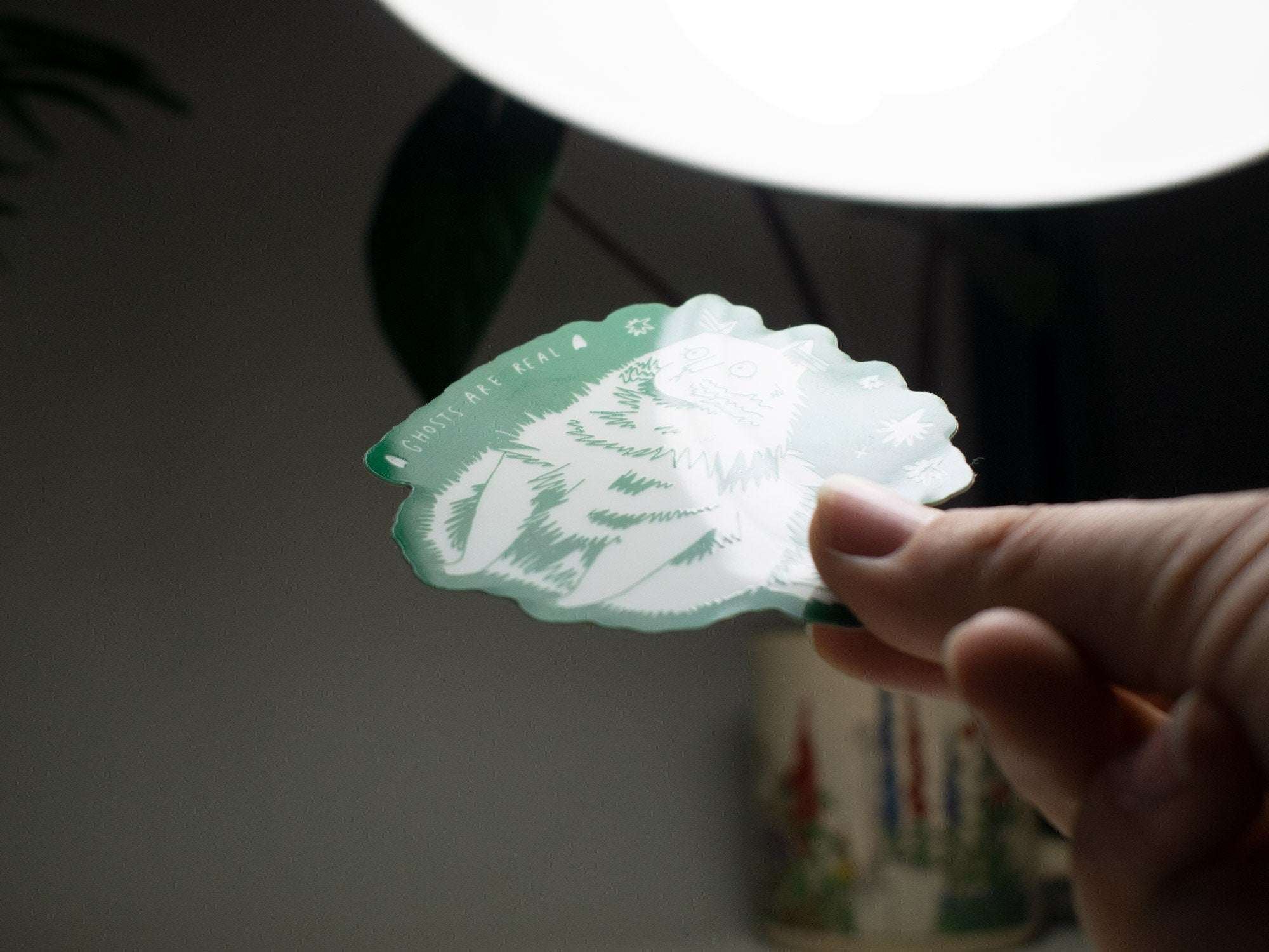 Glow in the Dark Cat Sticker: Witchy Waterproof Vinyl Decal