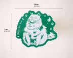 Glow in the Dark Cat Sticker: Witchy Waterproof Vinyl Decal