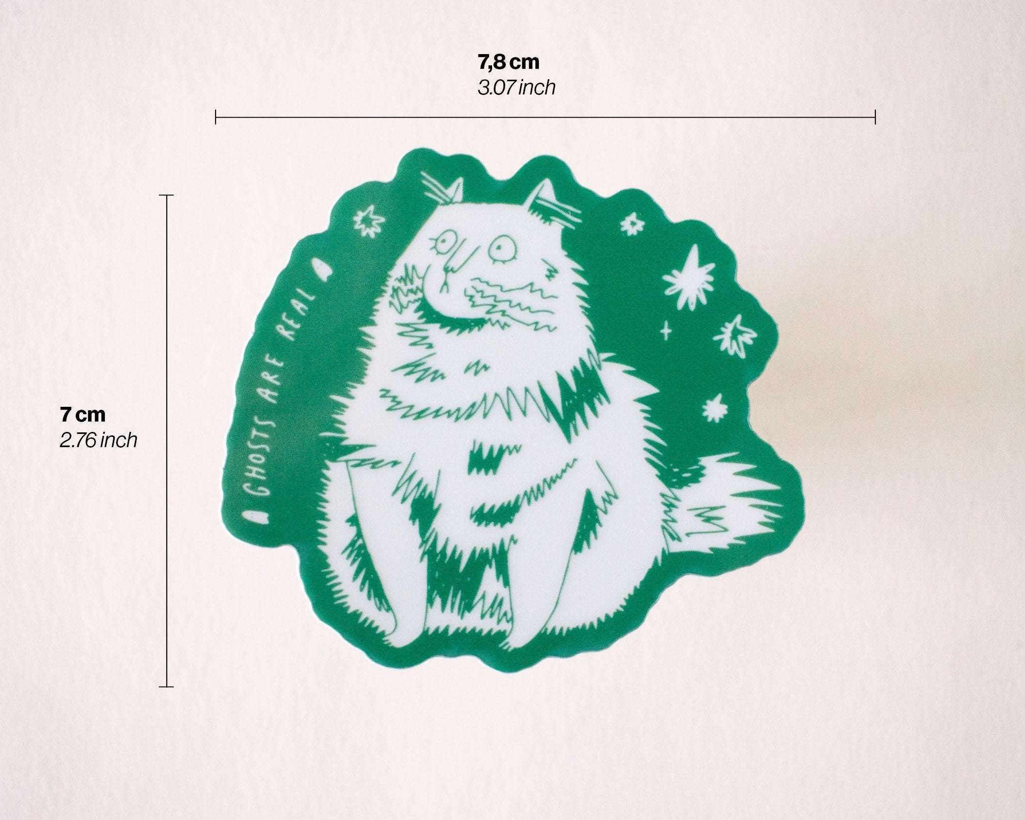 Glow in the Dark Cat Sticker: Witchy Waterproof Vinyl Decal