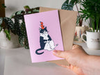 Clementine Cat: Greeting Card with illustration for Birthday, Mother's Day, Valentines Day or just to say hello