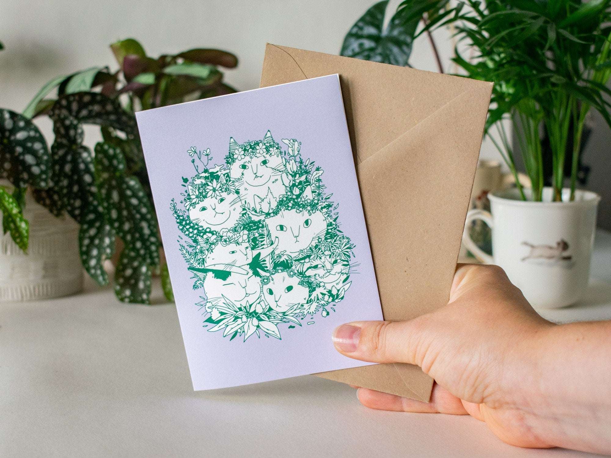 Summer bouquet | Greeting Card of original digital drawing for Birthday, Mother's Day, Valentines Day or just to say hello