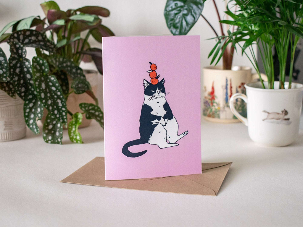 Clementine Cat: Greeting Card with illustration for Birthday, Mother's Day, Valentines Day or just to say hello