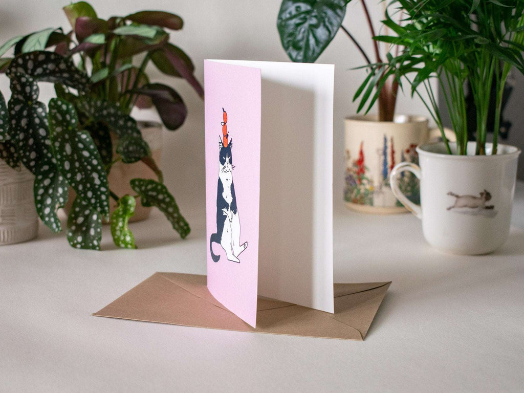 Clementine Cat: Greeting Card with illustration for Birthday, Mother's Day, Valentines Day or just to say hello