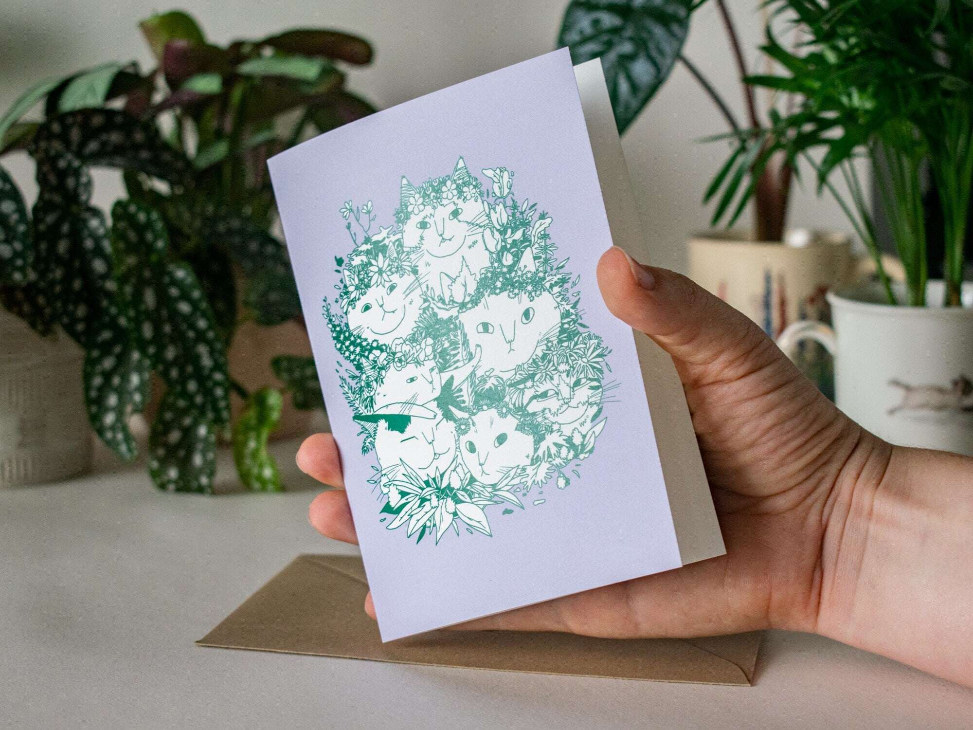 Summer bouquet | Greeting Card of original digital drawing for Birthday, Mother's Day, Valentines Day or just to say hello