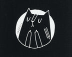 Sew-On Patch: Fuck You Cat | Cat Patch, Screen Printed, for Jackets, for Backpack, Black Canvas, Punk Patch, Witchy Patch, Cat Patch