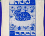 Tabby Cat Tote Bag: Hand Screen Printed Organic Cotton