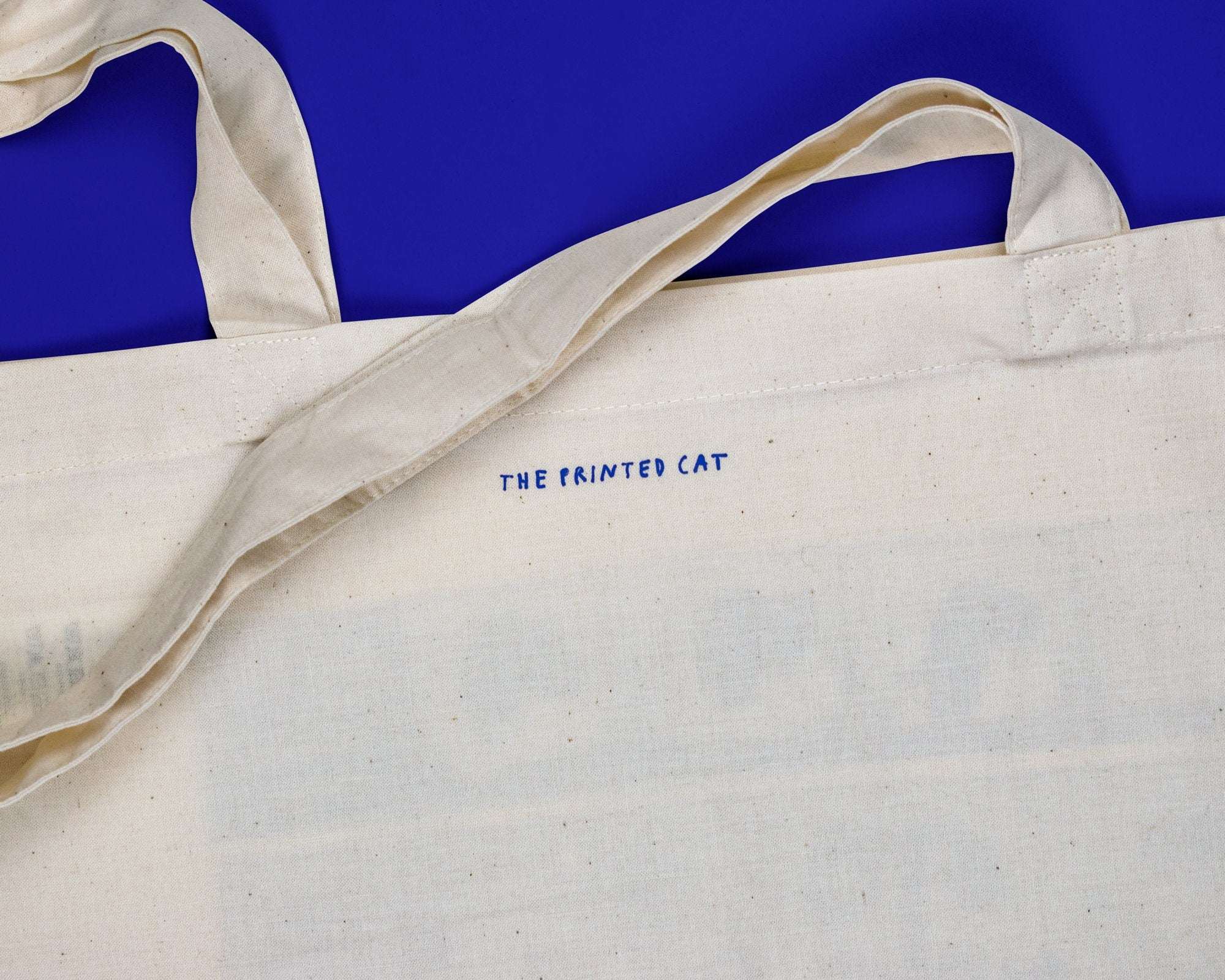Tabby Cat Tote Bag: Hand Screen Printed Organic Cotton