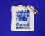 Tabby Cat Tote Bag: Hand Screen Printed Organic Cotton