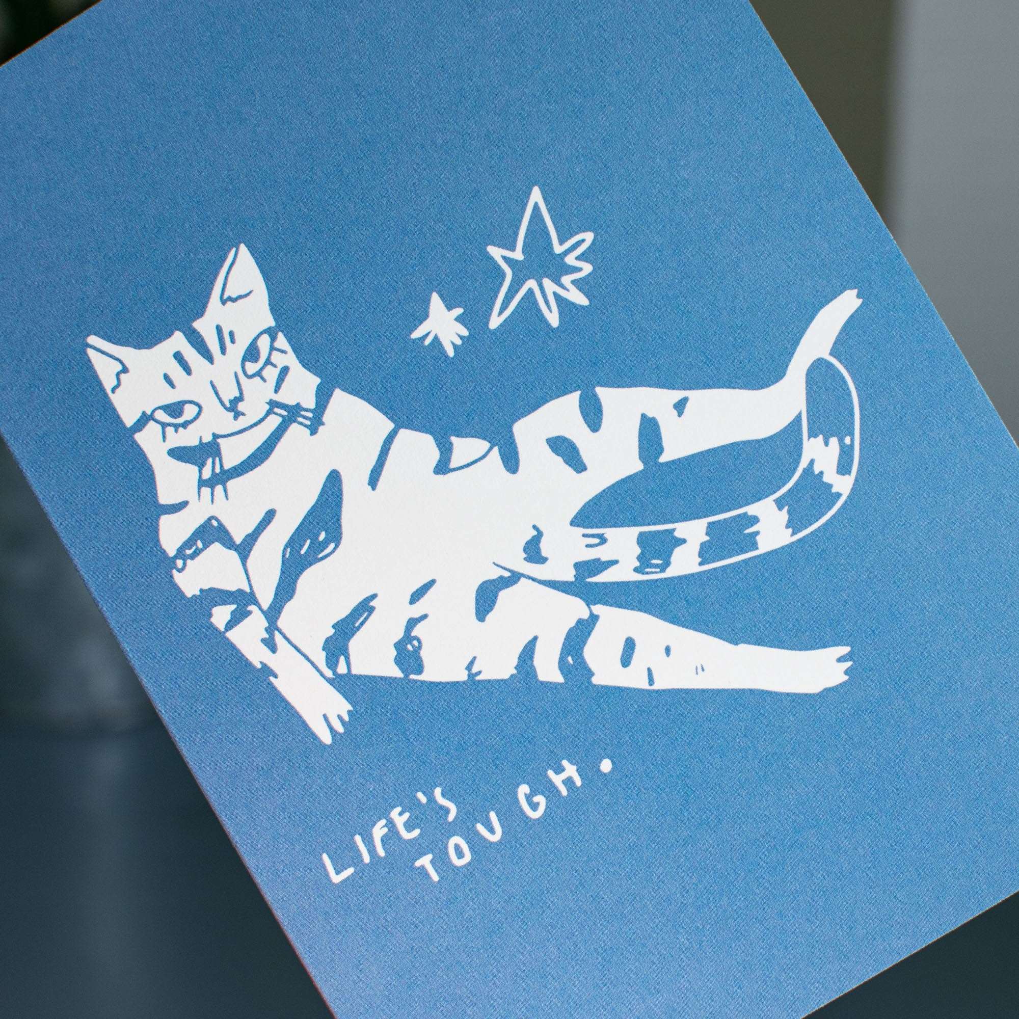 Life's Tough Tabby Cat Greeting Card