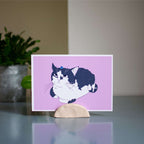 Grumpy Cat Art Print: Blueberry Tuxedo Cat Giclée Drawing
