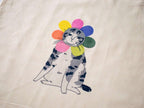 Grumpy Cat Tote Bag: Rainbow Flower, Organic Cotton, Limited Edition