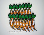 Carrot Cat Patch | Cat Badge, Embroidery iron-on patch of orange tabby cat dressed as a carrot, great gift for vegans, cat lover or yourself