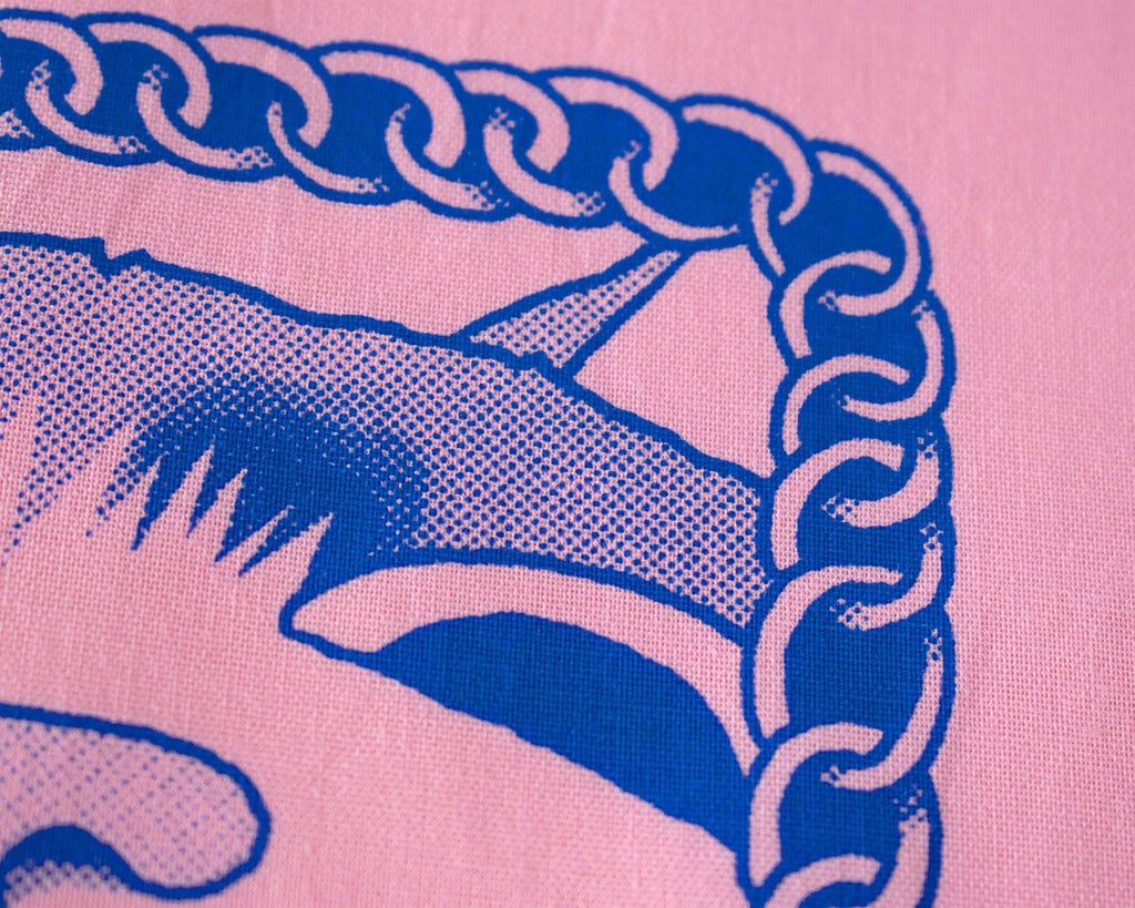 I smell bullshit tote bag | Hand screen printed light pink 100% cotton tote bag with illustration of a cat sniffing out lies