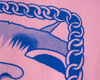 I smell bullshit tote bag | Hand screen printed light pink 100% cotton tote bag with illustration of a cat sniffing out lies