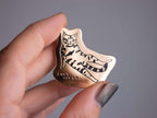 Life's tough Cat Enamel Pin | Gold plated brooch with a tabby cat beeing fed up with everything