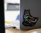 Holographic Cat Sticker| Holographic Stickers, Cat Stickers, Vinyl Cat Stickers, Kawaii Sticker, Water Bottle Sticker, Laptop Stickers