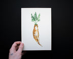 Carrot Cat Art Print: Whimsical Veggie Illustration