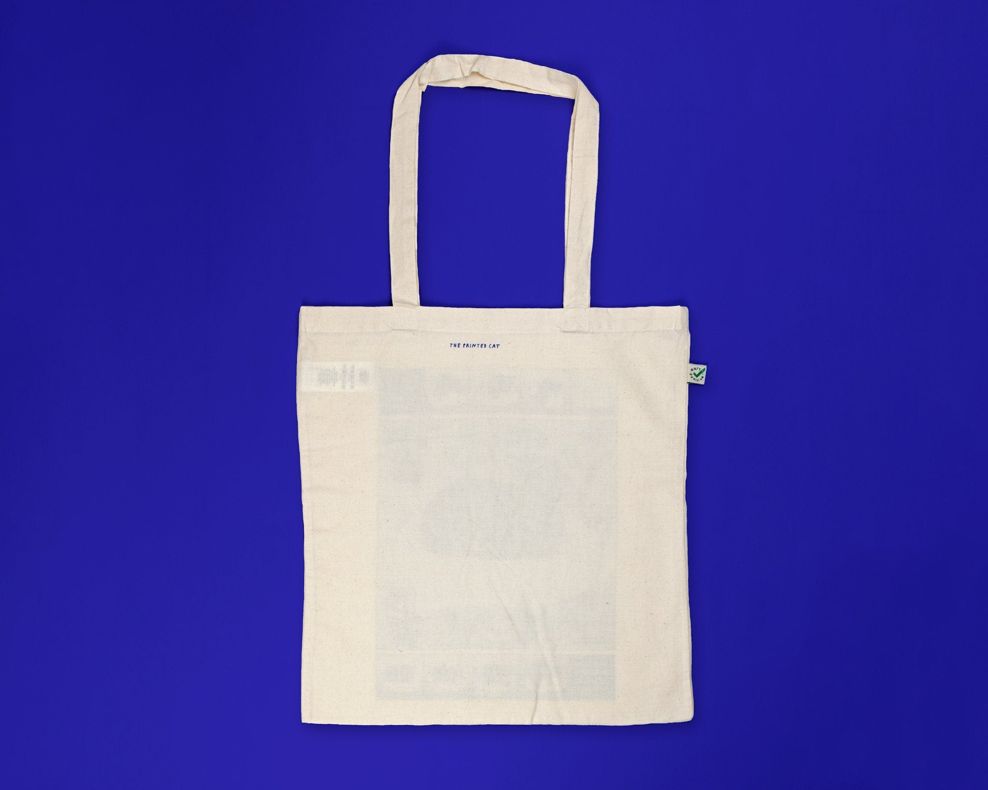 Tabby Cat Tote Bag: Hand Screen Printed Organic Cotton