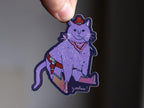 Holographic Cowboy Cat Sticker: Western Kawaii Decal