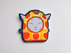Apple Balaclava Cat Sticker: Holographic Vinyl Decal