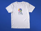 Grumpy Flower Cat T-Shirt: Limited Edition Organic Cotton Screenprint