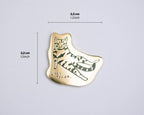Life's tough Cat Enamel Pin | Gold plated brooch with a tabby cat beeing fed up with everything