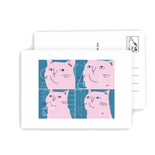 Confused Kitty - A6 Postcard