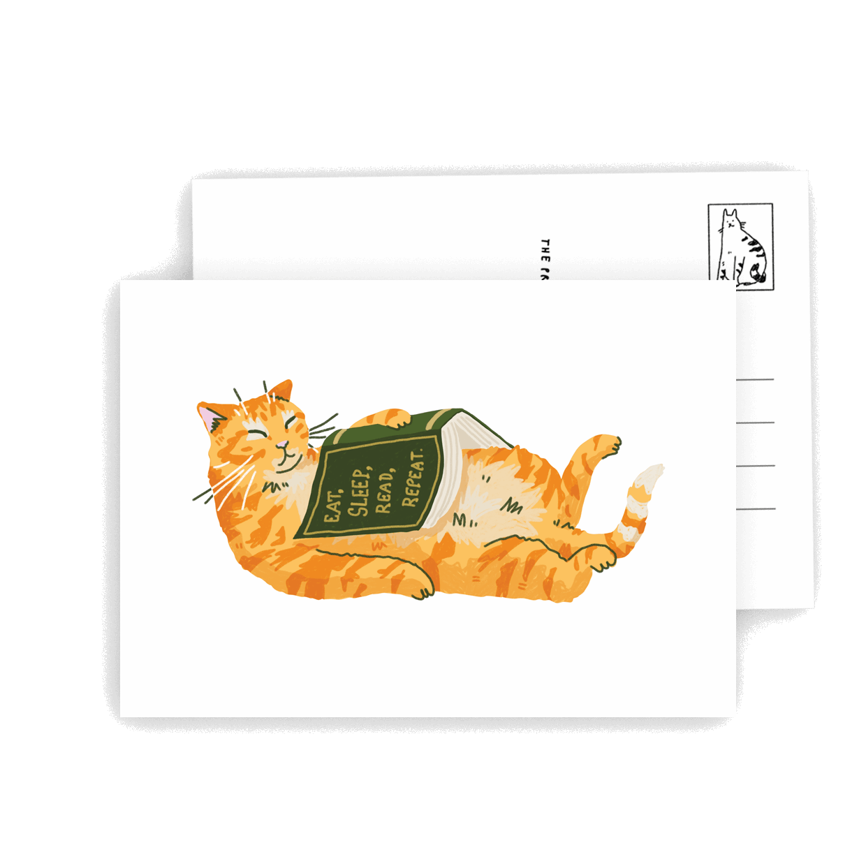 Eat sleep read repeat - A6 Postcard